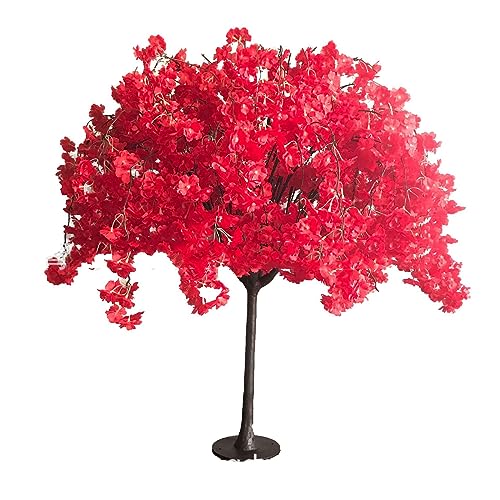 Artificial Cherry Blossom Trees Handmade Light Pink Tree for Office Bedroom Living Party DIY Wedding Decor Indoor Outdoor Home Office Party Wedding 1.5 * 1m von Generic