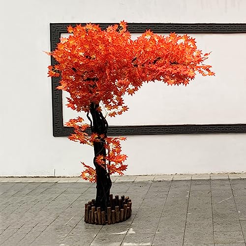 Artificial Maple Tree, Red Maple Tree, Simulation Dwarf Red Japanese Maple Tree, Fake Japanese Maple Tree, Sugar Maple Tree, Artificial Tree Outside Fall Decor 4x4m/13x13ft von Generic