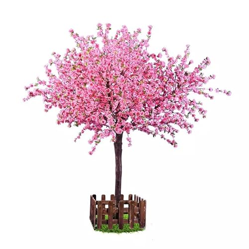 Artificial Plants, Artificial Cherry Tree Large Plant Simulation Peach Blossom Tree Plum Tree Hotel Shopping Mall Decoration Fake Cherry Tree Easy to Assemble Artifi 1.5X1m/4.9x3.3FT von Generic