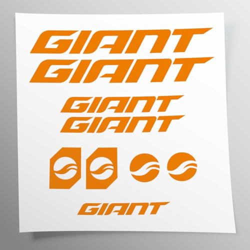 Aufkleber-Set kompatibel mit Giant Orange | Schriftzug Loghi MTB Mountainbike | Fahrrad-Abziehbilder von Generic