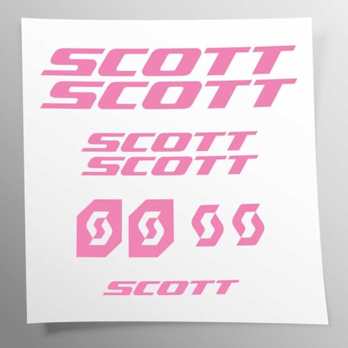 Aufkleber-Set kompatibel mit Scott Rosa – Pink | Schriftzug Logos MTB Mountainbike | Decals Sticker in verschiedenen Farben erhältlich | Fahrrad-Abziehbilder von Generic