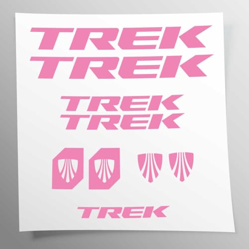 Aufkleber-Set kompatibel mit Trek Rosa – Pink Schriftzug Loghi MTB Mountainbike | Decals Sticker in verschiedenen Farben erhältlich Fahrrad-Abziehbilder von Generic