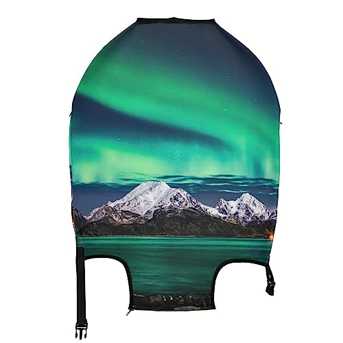 Aurora Borealis in Night Sky Reisegepäckschutz Schutzhülle für Koffer, Größe S 45,7–50,8 cm, Multi5, XL 29-32 in von Generic