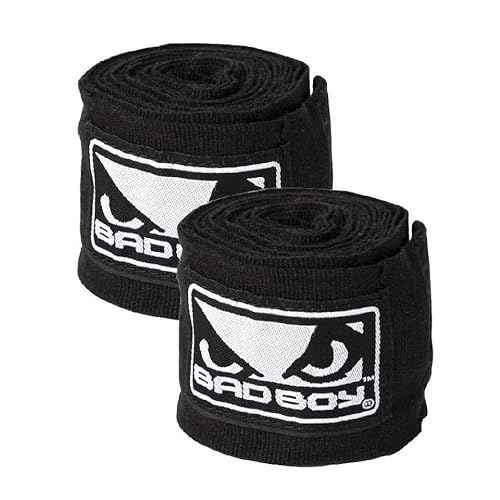 Bad Boy MMA Handbandagen aus Stretch-Baumwolle, 4,5 m lang, Schwarz von Generic