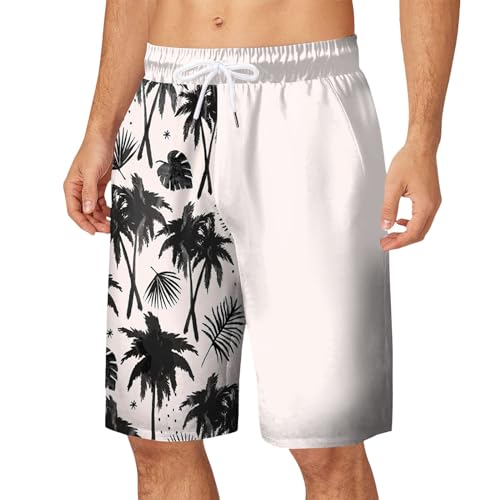 Badeshorts Herren Lang, Boardshorts Herren Lang, Bedruckt Schnelltrocknend Elastischer Bund Leichte Schwimmhose Für Männer Strandurlaub & Freizeit von Generic