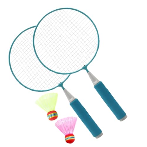 Badminton-Set für Kinder,Badminton-Set für Kinder,Kinder-Badmintonschläger mit 2 Nylon-Federbällen, schlagfest | Ultraleichter Kinder-Tennisschläger für professionelle Anfänger von Generic