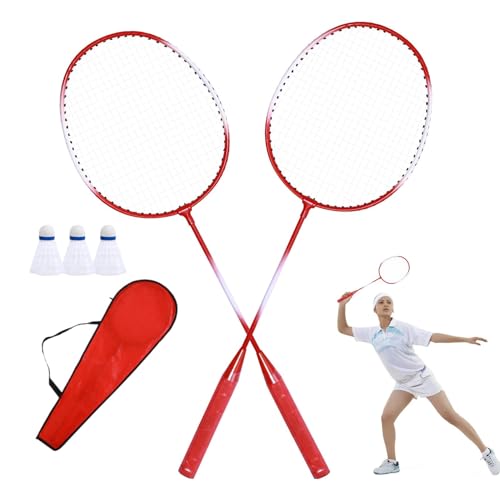 Badmintonschläger-Set - Badmintonschläger-Set, Tragbare Badmintonschläger Für 2 Spieler | Badminton-Set Für Erwachsene, Outdoor-Freizeitzubehör, Sportausrüstung Für Jugendliche, Kinder von Generic