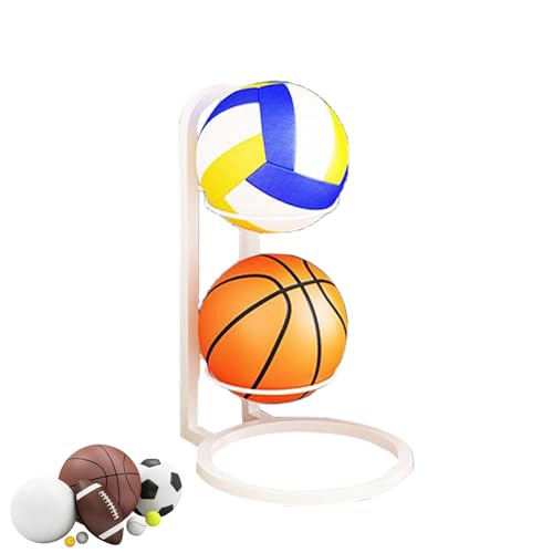 Ballaufbewahrungsregal – Gusseisen-Volleyball-Display, Basketball-Halterständer | Mehrschichtiges Eisen-Ball-Aufbewahrungsregal, Fußball-Ball-Aufbewahrungs-Organizer-Ständer, Outdoor-Aufbewahrung für von Generic