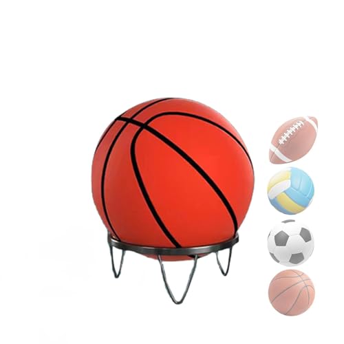 Ballaufbewahrungsregal – Gusseisen-Volleyball-Display, Basketball-Halterständer | Mehrschichtiges Eisen-Ball-Aufbewahrungsregal, Fußball-Ball-Aufbewahrungs-Organizer-Ständer, Outdoor-Aufbewahrung für von Generic
