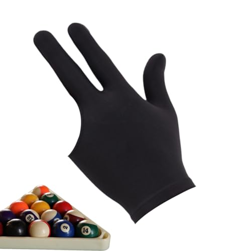 Billard-Handschuhe für die Linke Hand,Billardtisch-Handschuhe für die Linke Hand - DREI-Finger-Poolhandschuhe - Poolhandschuhe Billard, 3 Finger Shooters Queue Sporthandschuhe, von Generic