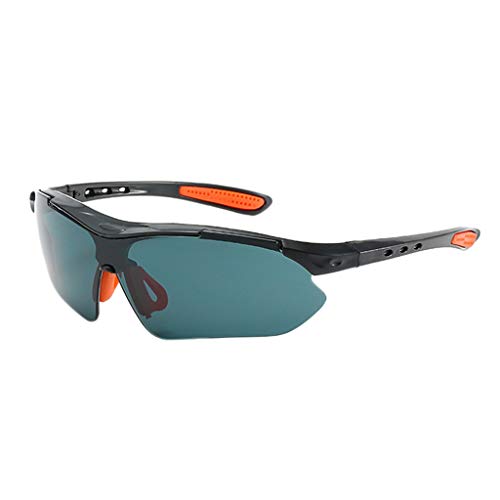 Generic Blaulicht Brille Retro Sonnenbrille Brille Radsport Schutzbrille im freien Ski Brille Gelbes Glas (Grey, One Size), 7UYgWAlJS von Generic