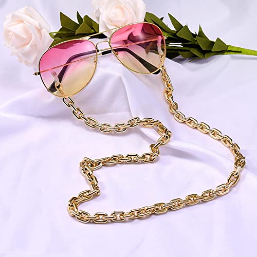 Brillenkette Sonnenbrillen Kette Hals Damen Vergoldet Acryl Chic 72Cm Mode Anti Rutsch Lesebrillenband 1 von Generic