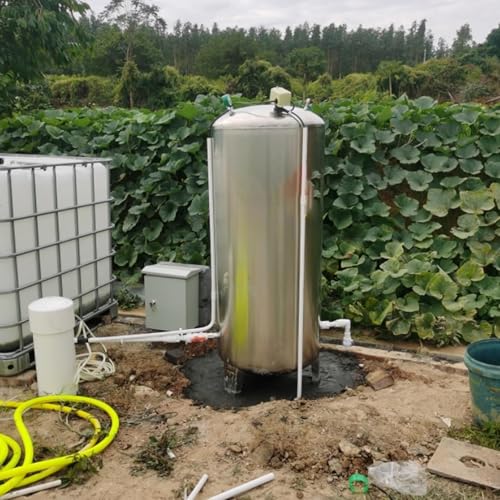 Brunnendruckbehälter Aus Edelstahl 304 Langlebig Vertikaler Druckbehälter Für Hauswasser Hausgarten-Brunnen-Druckbehälter Große Wasserbehälter Für Küchen Campus,Silber,700L von Generic