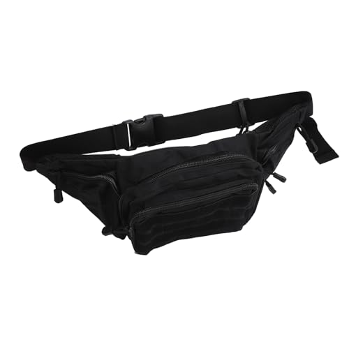 Brust-Hüfttasche, Leichte Sport-Hüfttasche, Versteckte Reißverschlusstasche, Wasserdicht und Atmungsaktiv Zum Angeln (Black) von Generic