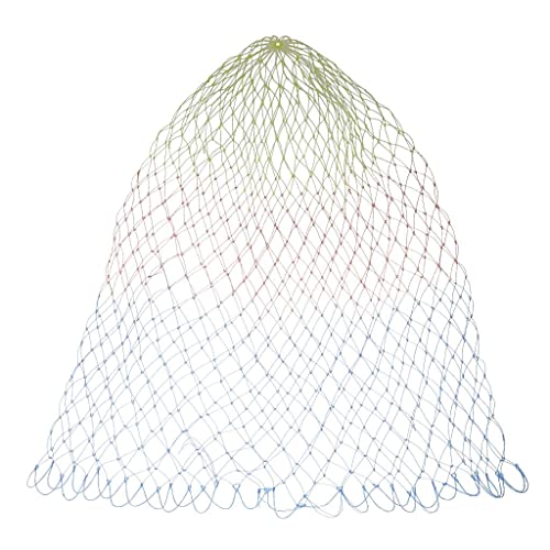 Buntes faltbares Angelkescher aus Nylon, Rhombus-Netz, Handnetz, Durchmesser 50 cm von Generic