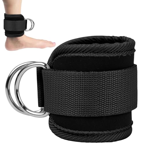 Cable Ankle Strap - Nylon Webbing Ankle Cable Attachments for Gym, Ankle Straps | Ankle Bands for Working Out Leg Exercises D-Ring for Gym Workouts Glutes Legs Strength von Generic