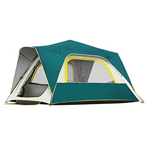 Campingzelt, Sofort-Popup-Zelt für Familiencamping für 3–4, 5–8 Personen, wasserdichter Kuppel-Sonnenschutz, Rucksackreisen mit abnehmbarem Überzelt, PU-Gewebe von Generic