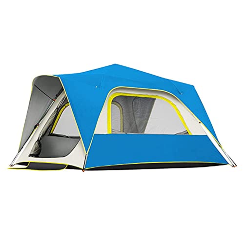 Campingzelt, Sofort-Popup-Zelt für Familiencamping für 3–4, 5–8 Personen, wasserdichter Kuppel-Sonnenschutz, Rucksackreisen mit abnehmbarem Überzelt, PU-Gewebe von Generic