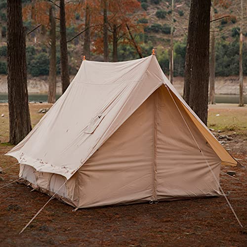 Campingzelte, Familien-Kabinenzelte, Glockenzelt aus Segeltuch mit Herdanschluss, luxuriöses 4-Jahreszeiten-Jurt-Zelt für Outdoor-Camping und Glamping aus atmungsaktivem Segeltuch aus 100% von Generic