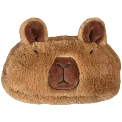 Capybara-federmäppchen, Plüsch-Capybara-stifttasche, Flauschiges Tier-stiftetui, Kinder-briefpapiertasche, Tragbare Kosmetiktasche, Studentenbedarf von Generic