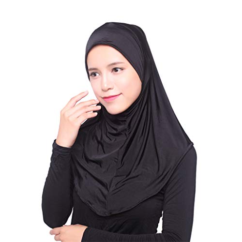 Chic Hijab Für Damen Türkisch Kopftuch Muslim Frauen Konfektionskleidung Schal Kleider Muslim Weicher Jersey Kopftücher Burka Easy Hijab Set Muslimisch Abaya von Generic