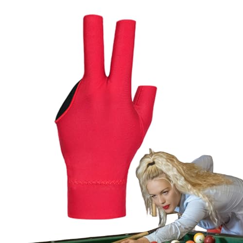 DREI-Finger-Billardhandschuhe,Billardhandschuhe für Damen - Pool-DREI-Finger-Handschuhe - DREI-Finger-Handschuhe für Billardspieler, Billard-Trainingshandschuhe, passend für beide Hände von Generic