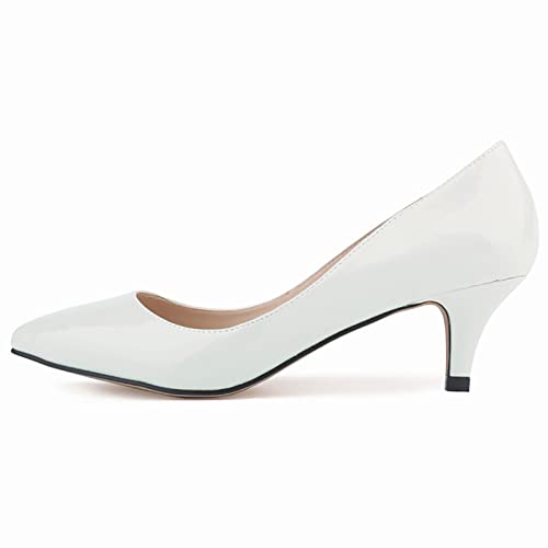 Damen Elegante High Heel Closed Toe Sandalen Stiletto Schuhe, Sandalen für Damen Damen Spitz Zehenkleid Pumps,White,38 EU/7 US von Generic