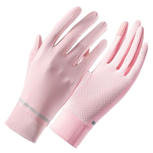 Damenhandschuhe Vollfinger-Bildschirmhandschuhe Eisseide Zweifingerhandschuhe Fahrradhandschuhe Atmungsaktive Sommer-Fahrhandschuhe Touchscreen Handschuhe Winter (PK2, One Size) von Generic