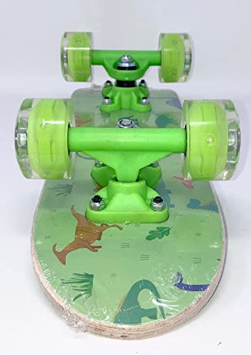 Dinosaurier-Skateboard mit blinkenden Rädern, 43 cm, Grün (SV21541) von Ozbozz