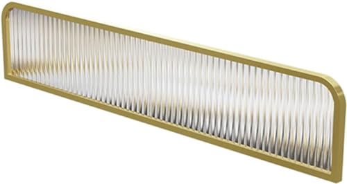 Eisenwerk gestreiftes Glas Restaurant Arbeitsplatte Low Screen Partition Restaurant Tischtischabscheider (Farbe: Gold, Größe: 30 x 80 cm) von Generic