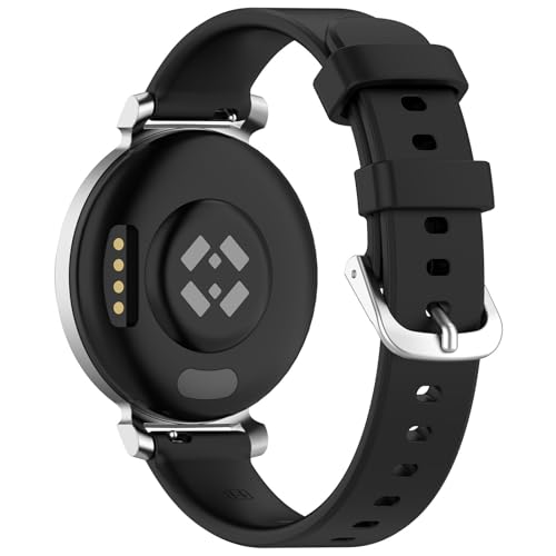Ersatz Uhrenarmbänder Kompatibel mit Garmin Lily 2 Silikonband, 14mm Watch Band, 2 Stück Schweiß Wasserdicht Weiche Silikon Sport Smartwatch Armbänder (14MM,1 Stück A) von Generic