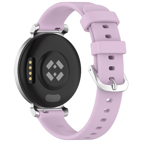Ersatz Uhrenarmbänder Kompatibel mit Garmin Lily 2 Silikonband, 14mm Watch Band, 2 Stück Schweiß Wasserdicht Weiche Silikon Sport Smartwatch Armbänder (14MM,1 Stück D) von Generic