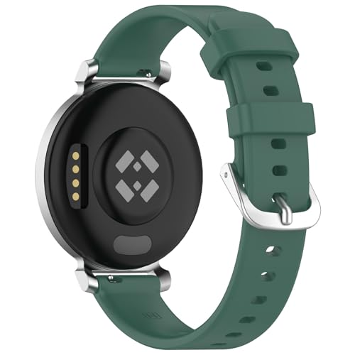 Ersatz Uhrenarmbänder Kompatibel mit Garmin Lily 2 Silikonband, 14mm Watch Band, 2 Stück Schweiß Wasserdicht Weiche Silikon Sport Smartwatch Armbänder (14MM,1 Stück I) von Generic