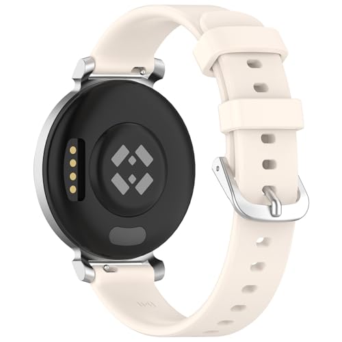 Ersatz Uhrenarmbänder Kompatibel mit Garmin Lily 2 Silikonband, 14mm Watch Band, 2 Stück Schweiß Wasserdicht Weiche Silikon Sport Smartwatch Armbänder (14MM,1 Stück K) von Generic
