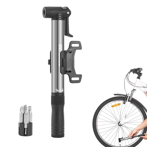 Fahrrad-Luftpumpe, tragbare Fahrradpumpe, Fahrrad-Standpumpe mit Hochdruck 80 Psi, Rennrad-Reifenpumpe, tragbare Ballpumpe, Fahrradzubehör von Generic