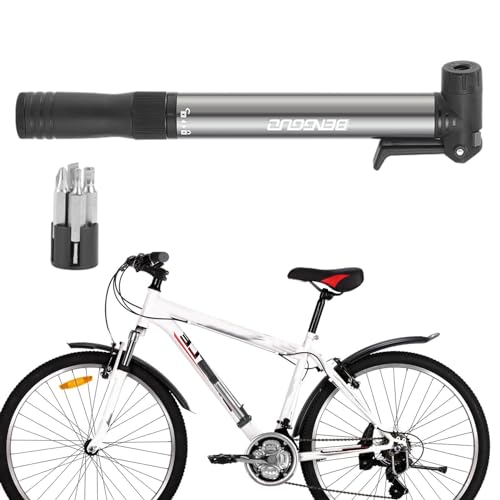 Fahrradluftpumpe, Luftpumpe für Fahrrad - Fahrrad-Standpumpe mit Hochdruck 80 Psi - Rennrad-Reifenpumpe, tragbare Ballpumpe, Fahrradzubehör von Generic