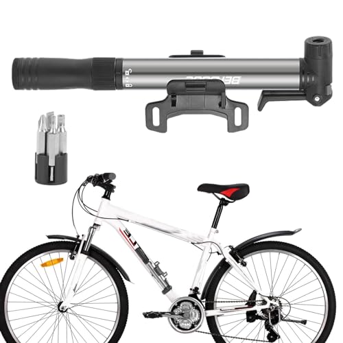 Fahrradluftpumpe, Luftpumpe für Fahrrad | Tragbarer Hochdruck-Ballpumpen-Inflator mit 80 psi - Rennrad-Reifenpumpe, Outdoor-Fahrradzubehör, Fahrradzubehör für Citybike von Generic