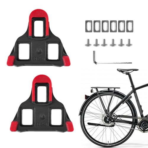 Fahrradpedal-Klampen, Fahrrad-Klampen - Fahrrad-Fahrrad-Stollen | Fahrrad-Klampe, Fahrrad-Klampe, Reitschuh-Klampe, 6-Grad-Float-System, Rennrad-Klampe für Herren- und Damen-Fahrradschuhe von Generic