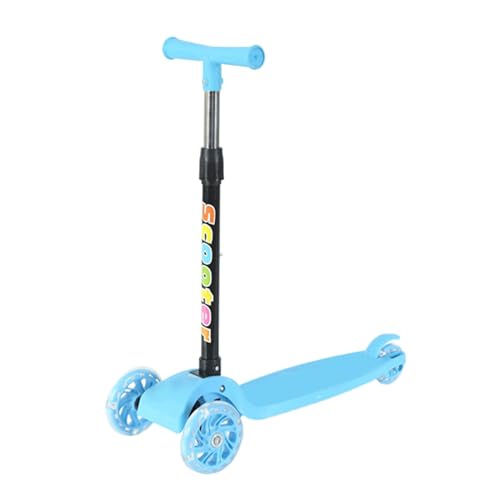 Faltbarer Roller - Kick -Scooter Dreirad | Blinkes Fahrrad Geführt Im Alter Von 2-8 Anfängern Mädchen Fahrer Im Freien Camping Rucksacking von Generic