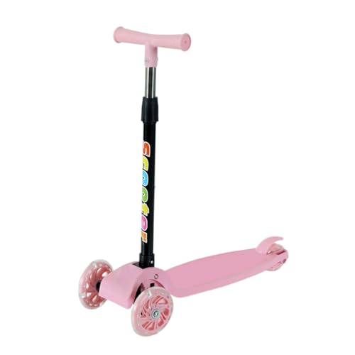 Faltbarer Roller - Kick -Scooter Dreirad | Blinkes Fahrrad Geführt Im Alter Von 2-8 Anfängern Mädchen Fahrer Im Freien Camping Rucksacking von Generic