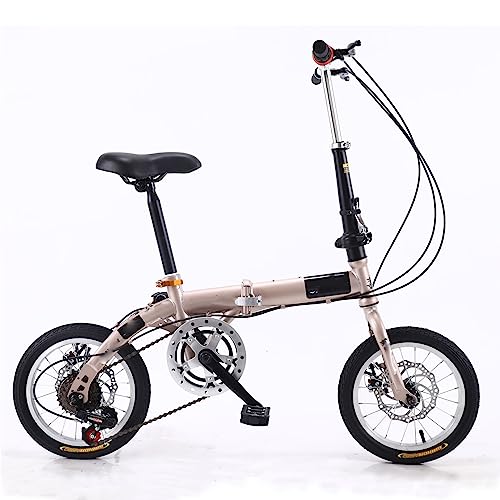 Faltbares 35,6 cm (14 Zoll) Fahrrad, 5 Geschwindigkeiten, tragbares, leichtes Fahrrad für Stadtpendeln, von Männern, Frauen, Kindern – kompakt und stilvoll mit 4 Farben zur Auswahl von Generic