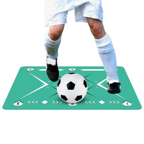 Fußball-Fußmatte, Training, Pace-Ball-Kontrolle, Spielerausrüstung - rutschfeste Trainingsmatten,Stoßdämpfungs-Übungszubehör für EIN verbessertes Fußballtraining von Generic