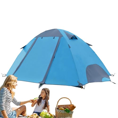 Generic 2-Personen-Zelt,2-Personen-Zelte für Camping,Großes Campingzelt wasserdicht | Leichtes Wander- und Rucksackzelt, feinmaschiges, atmungsaktives Campingzelt für jedes Wetter von Generic