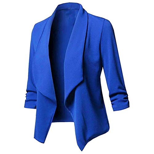 Generic Blazer Damen Elegant Sportlich Longblazer Business 3/4 Arm lang Jacke Slim Fit von Generic