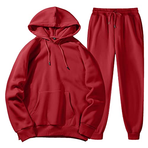 Generic Herren Sportanzug Jogginganzug Pullover Hoodie + Jogging Hose Hoodie-Sporthose Jogging-Anzug Trainings-Anzug Streatwear Trainingsanzüge Tracksuit für Sport, Freizeit und Reisen von Generic