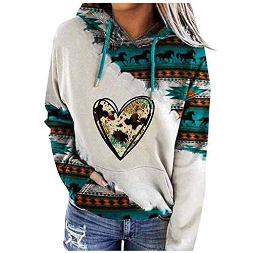 Hoodie Damen Pullover Kapuzenpullover Damen Button Down V-Ausschnitt Langarm Pullover Sweatshirt mit Kapuze Lose Casual Blusen Tops von Generic