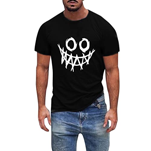 Generic Tops Basic Männer T-Shirt Herren Casual Shirts Herren Fitness Tops Smile Printed Kurzarm Slim T-Shirt Sommer Casual Bluse Generic Tops Basic Männer T-Shirt Herren Casual Shirts Herren Fitness Tops Smile Printed Kurzarm Slim T-Shirt Sommer Casual Bluse von Generic