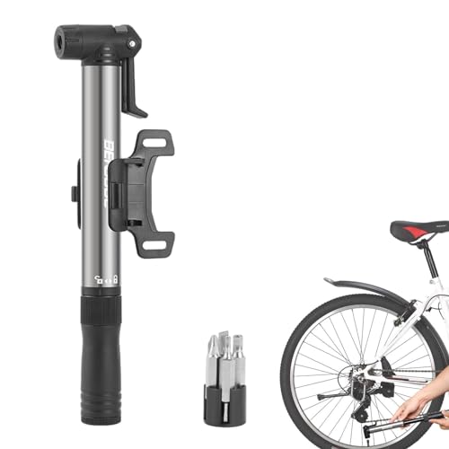 Generic Tragbare Fahrradpumpe, Fahrradluftpumpe - Fahrrad-Standpumpe mit Hochdruck 80 Psi - Rennrad-Reifenpumpe, tragbare Ballpumpe, Fahrradzubehör von Generic