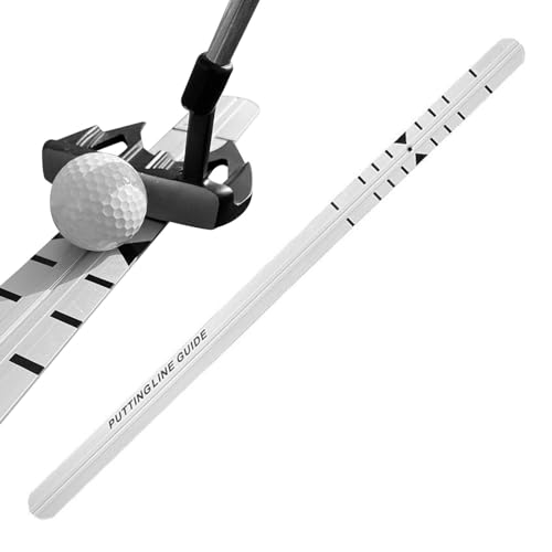 Golf-Putting-Trainerhilfe, Golf-Trainingshilfe - Golf-Putter-Ausrichtungsschiene - Golf-Übungsgerät, verbessert die Schlaggenauigkeit und präzise Distanzkontrolle, für Golfliebhaber von Generic