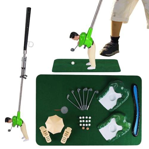 Golfbälle Minigolf - Golfspieler Figuren - Golfschläger Minigolf - Realistic Funny Golf Game Set - Golfing Man Indoor Golf Game - Realistic Golf Accessories for Kids Gift von Generic
